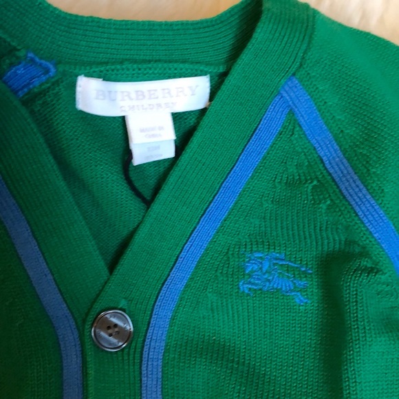 Burberry Cardigan Sweater 6-12 months NWT - Picture 2 of 5